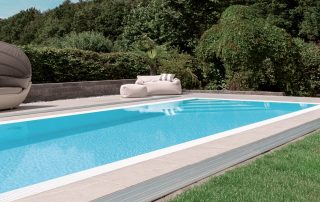 Pool Komplettset Infinity® Bay mit Überlauf-Schwimmbecken